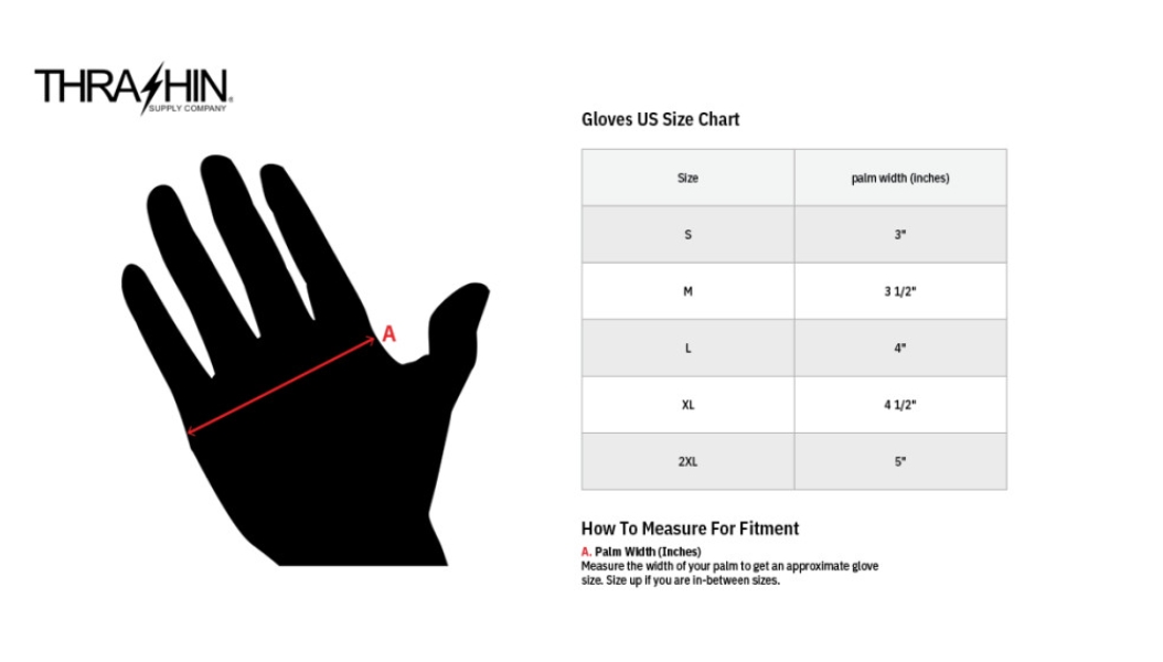 Product sizing chart
